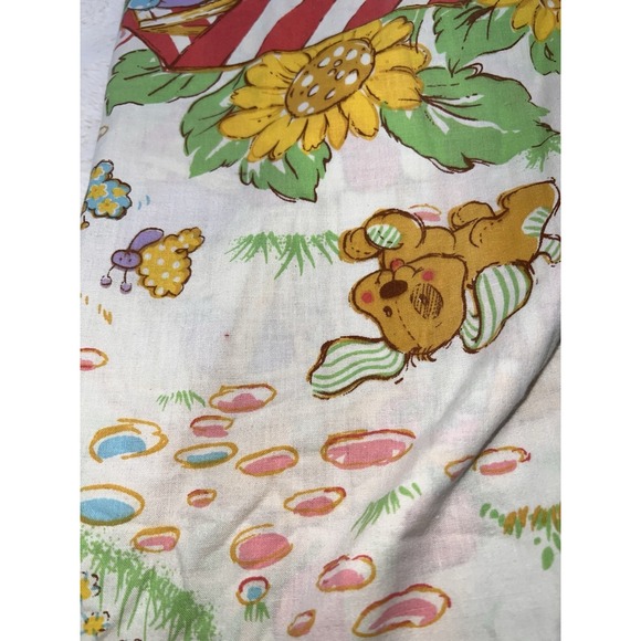 Vtg Strawberry Shortcake 1980's Fitted  Sheet Pillowcase American Greetings Twin - Picture 7 of 8